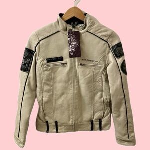 NWT Authentic Vintage Ed Hardy Leather Jacket